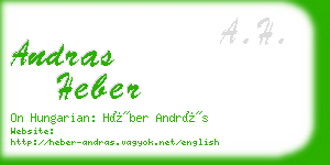 andras heber business card